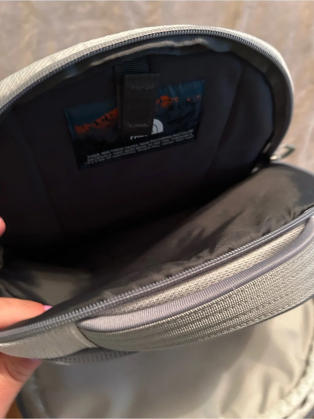 The North Face Borealis Light Gray and Charcoal Backpack - Picture 7 of 14
